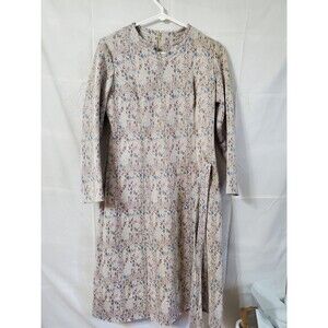City Scene Floral Long Dress 3/4 Sleeve Size XS or Small Midi 1/2 Zip
